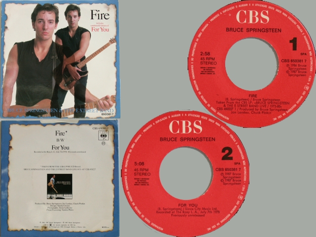 Bruce Springsteen - FIRE / FOR YOU